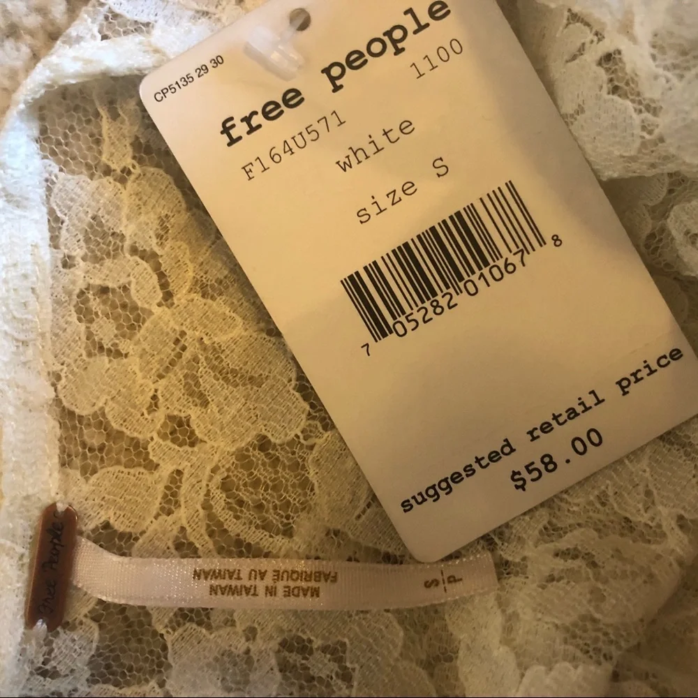 Free people lace coverup scoop neck empire waist coquette romantic